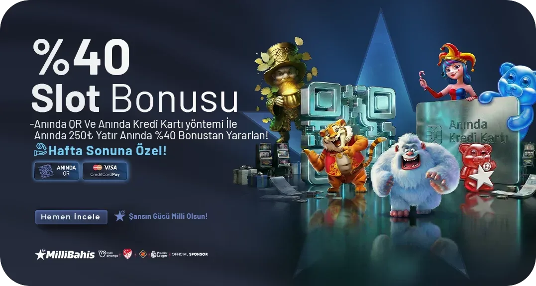 Yatırıma ek %40 slot bonusu