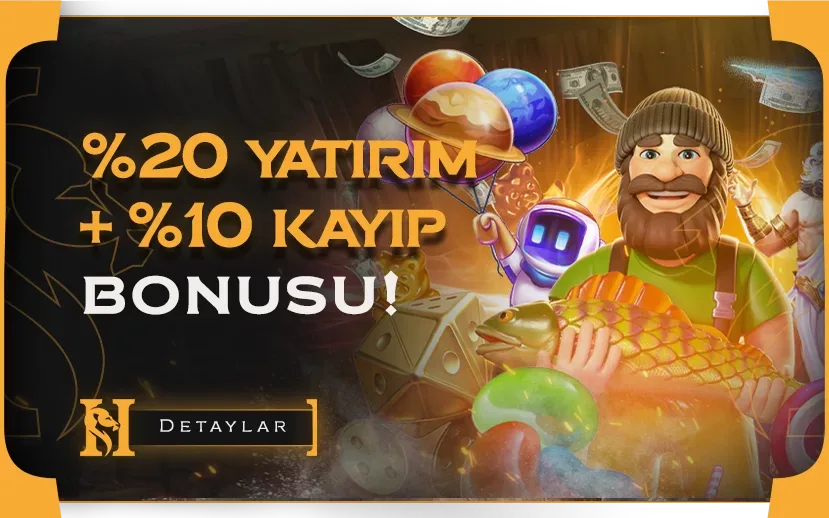 %20 yatırım + %10 kayıp bonusu