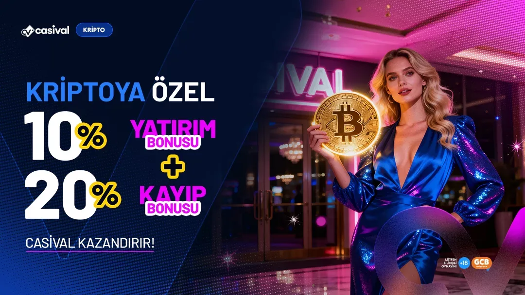 Kriptoya özel %10 yatırım + %20 kayıp bonusu