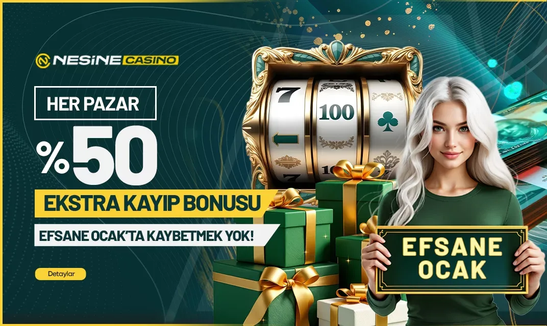 Her pazar ekstra %50 kayıp bonusu