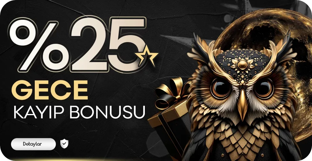 Geceye özel %25 slot kayıp bonusu