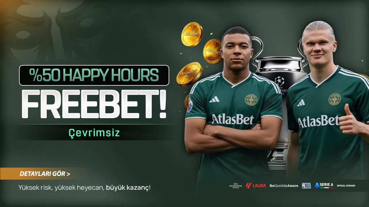 %50 çevrimsiz happy hours freebet