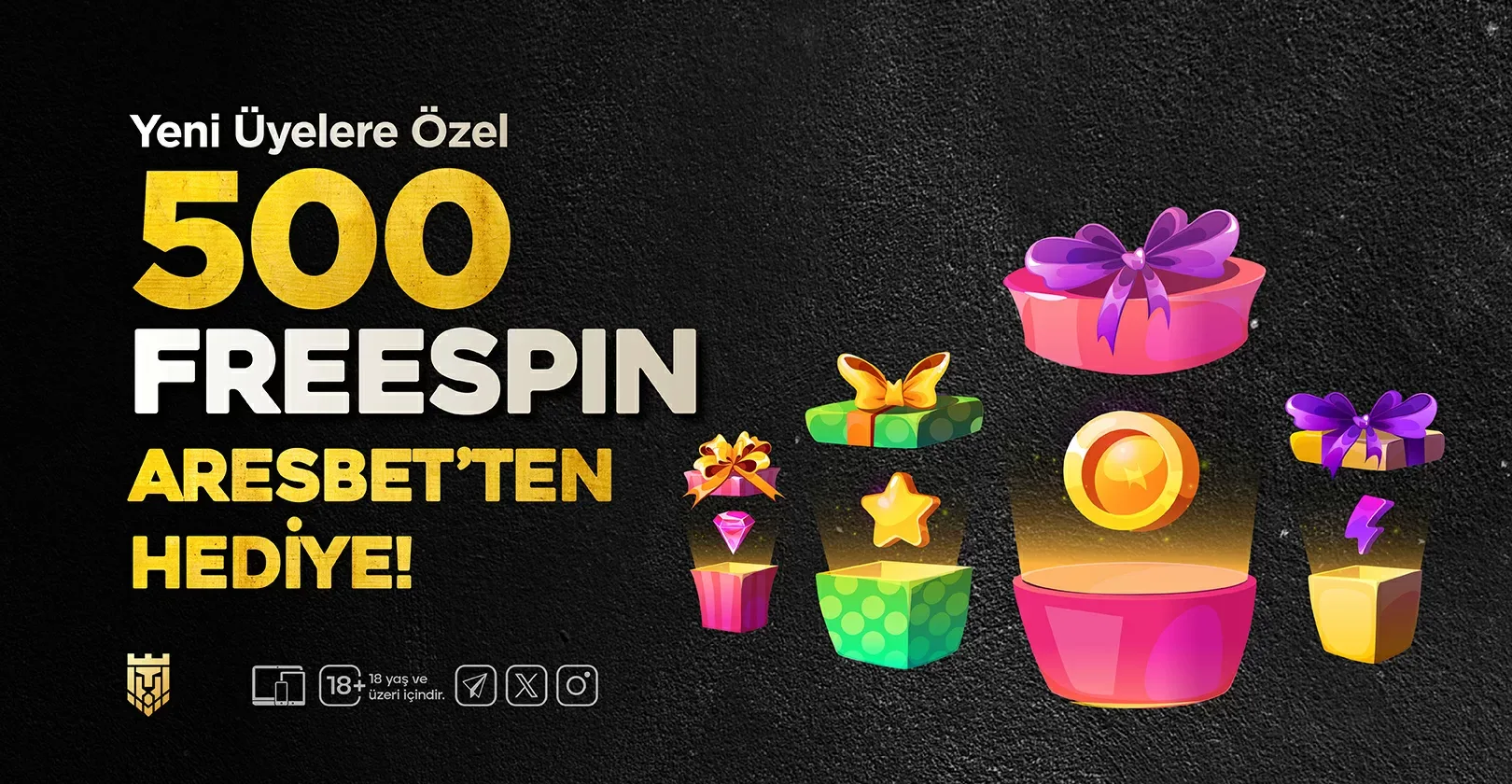 Yeni üyelere özel 500 freespin deneme bonusu!