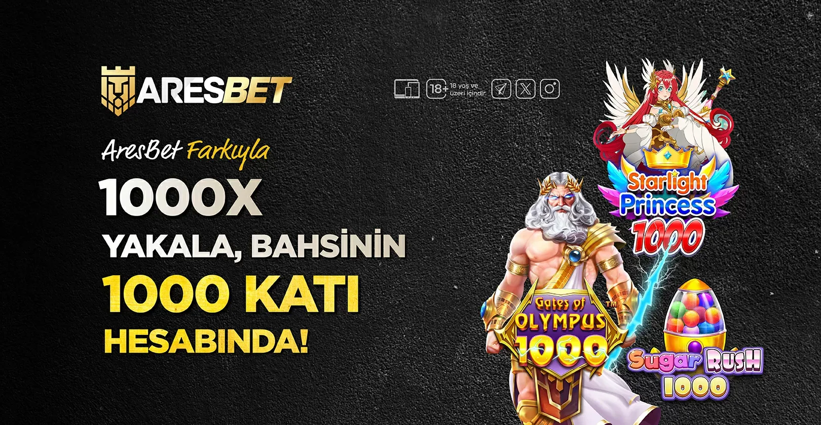 Aresbet farkıyla 1000x yakala, bahsının 1000 katı hesabında!