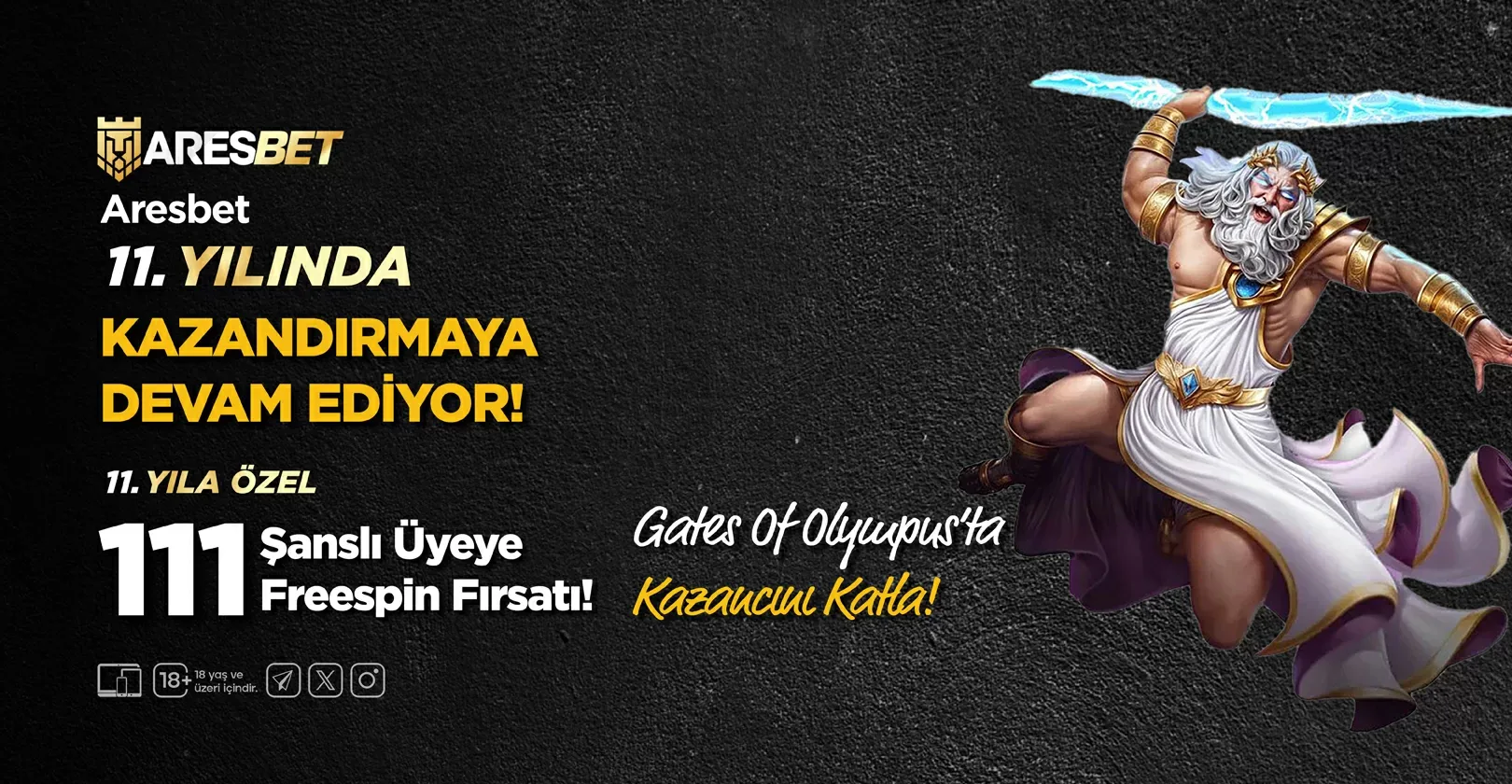Aresbet 11. yılında kazandırmaya devam edıyor!