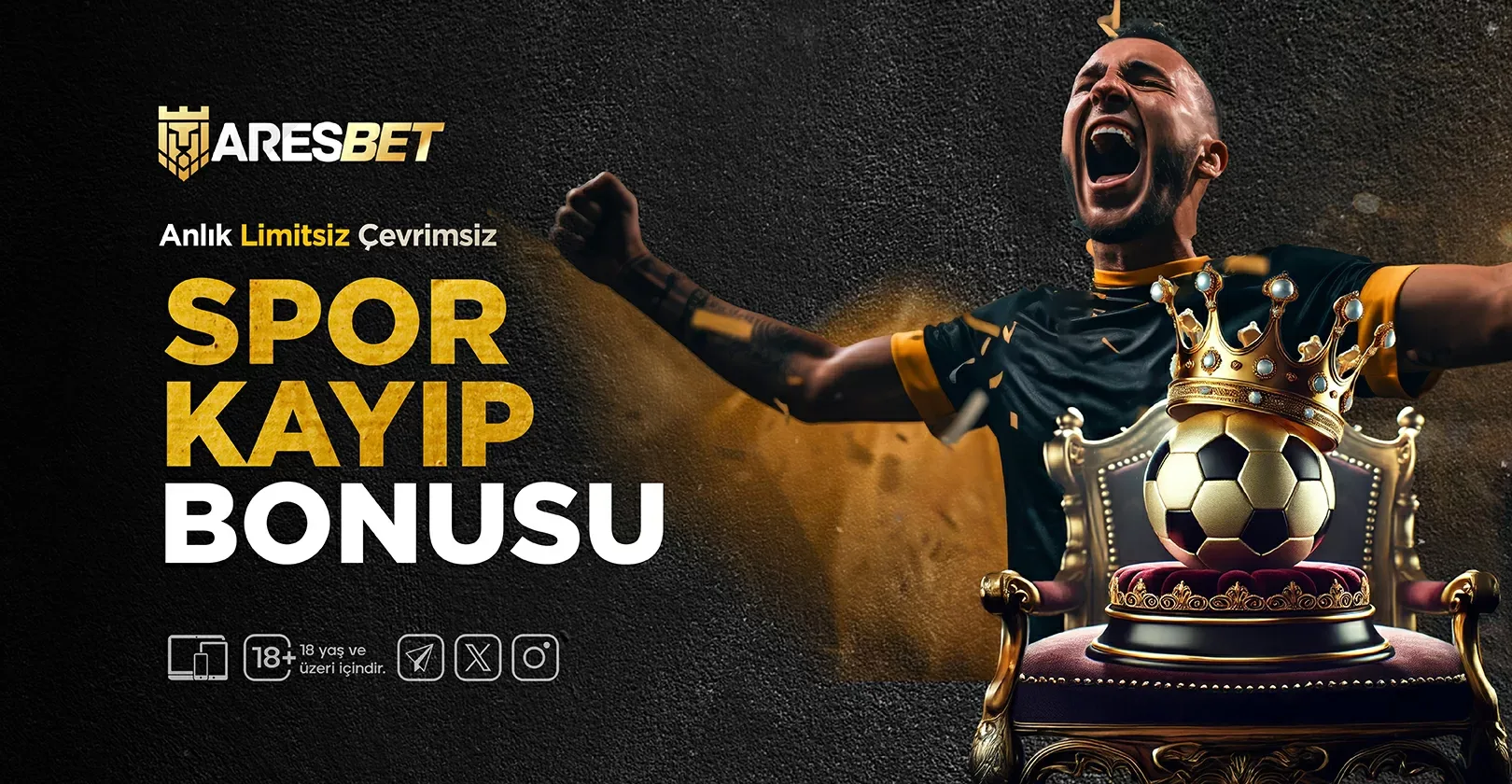 Anlık çevrımsız lımıtsız spor kayıp bonusu!