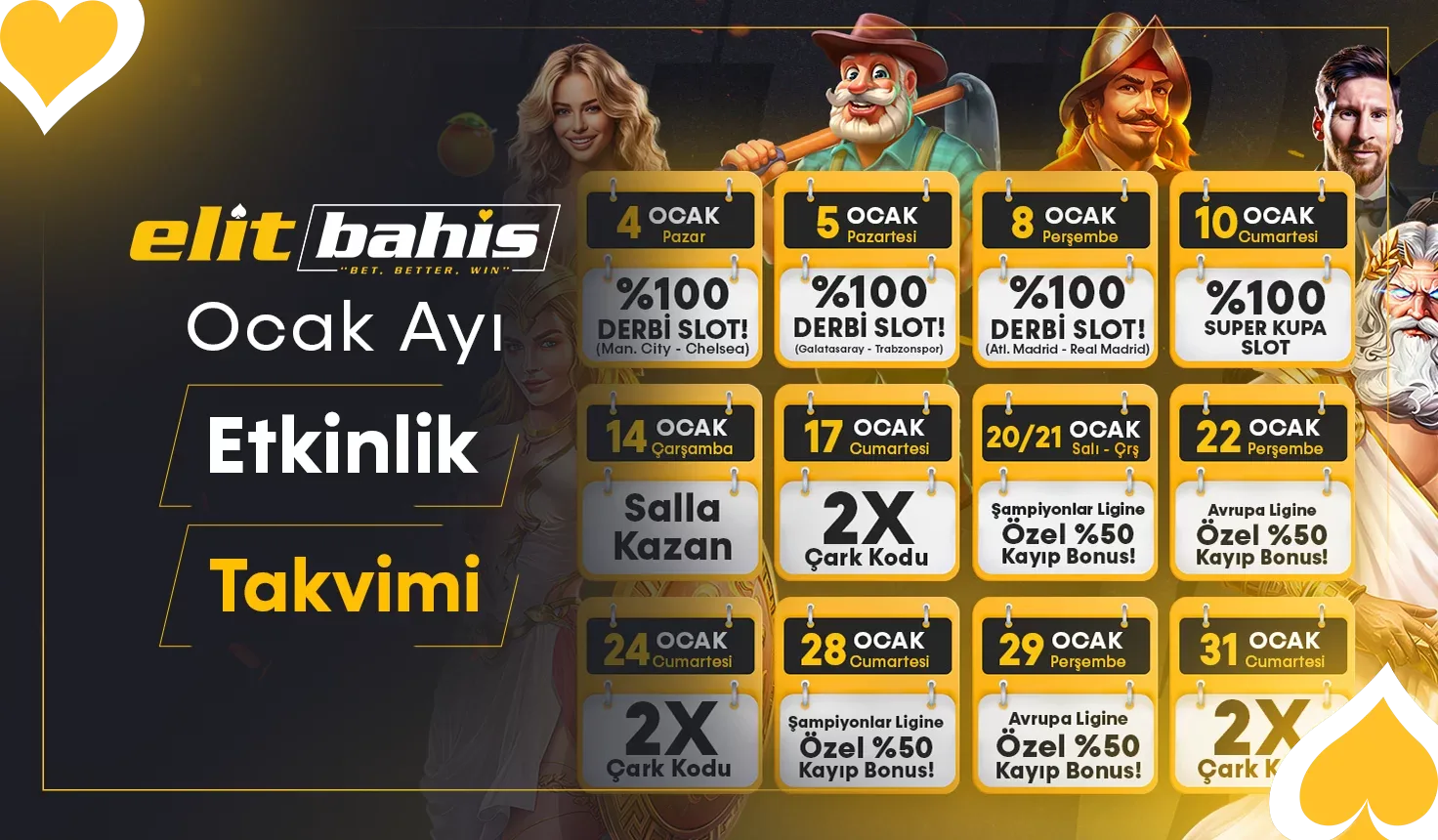 Ocak etkinlik takvimi