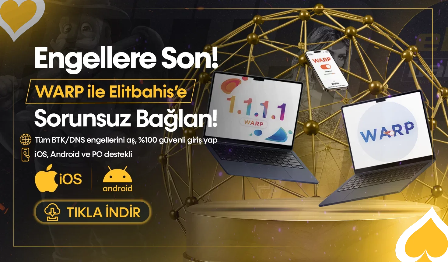 Elitbahis’e engel yok, warp ile tek tıkta içeridesin!