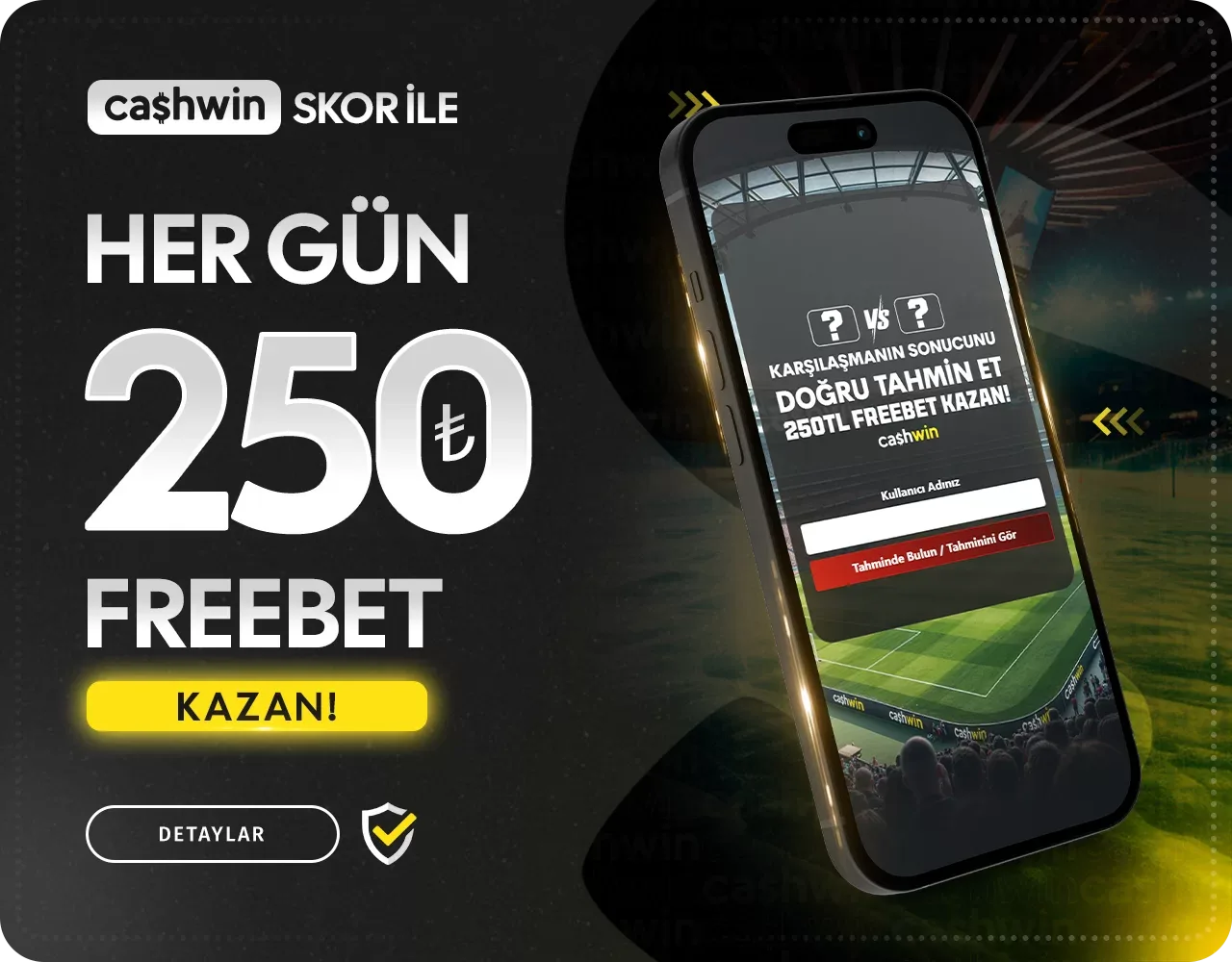 Cashwınskor ile her gün 250 tl freebet