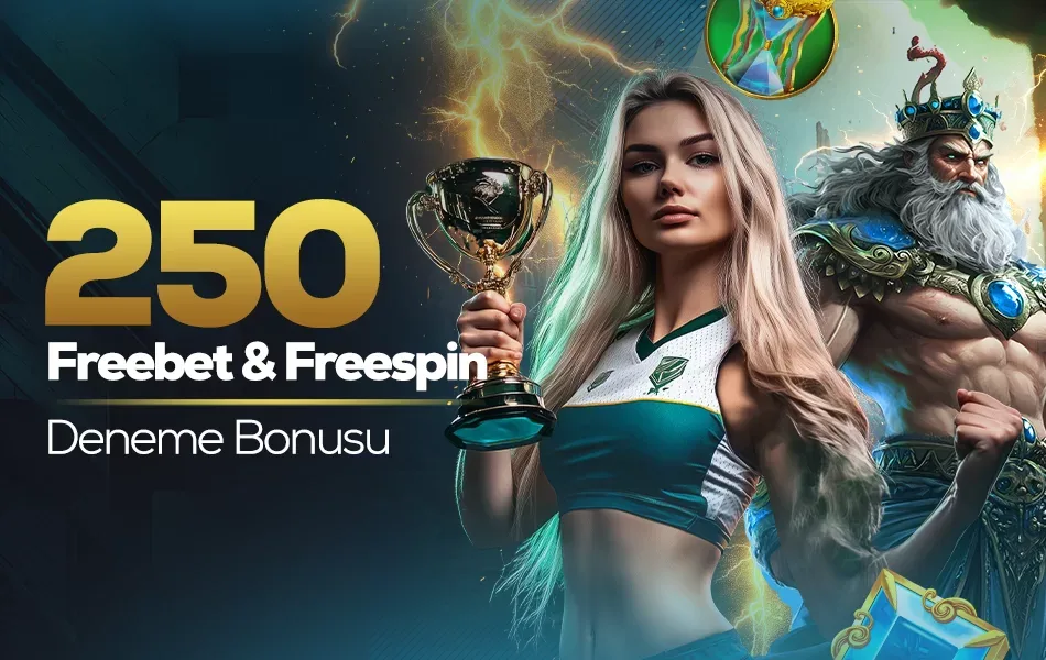 250 freebet & 250 freespin deneme bonusu