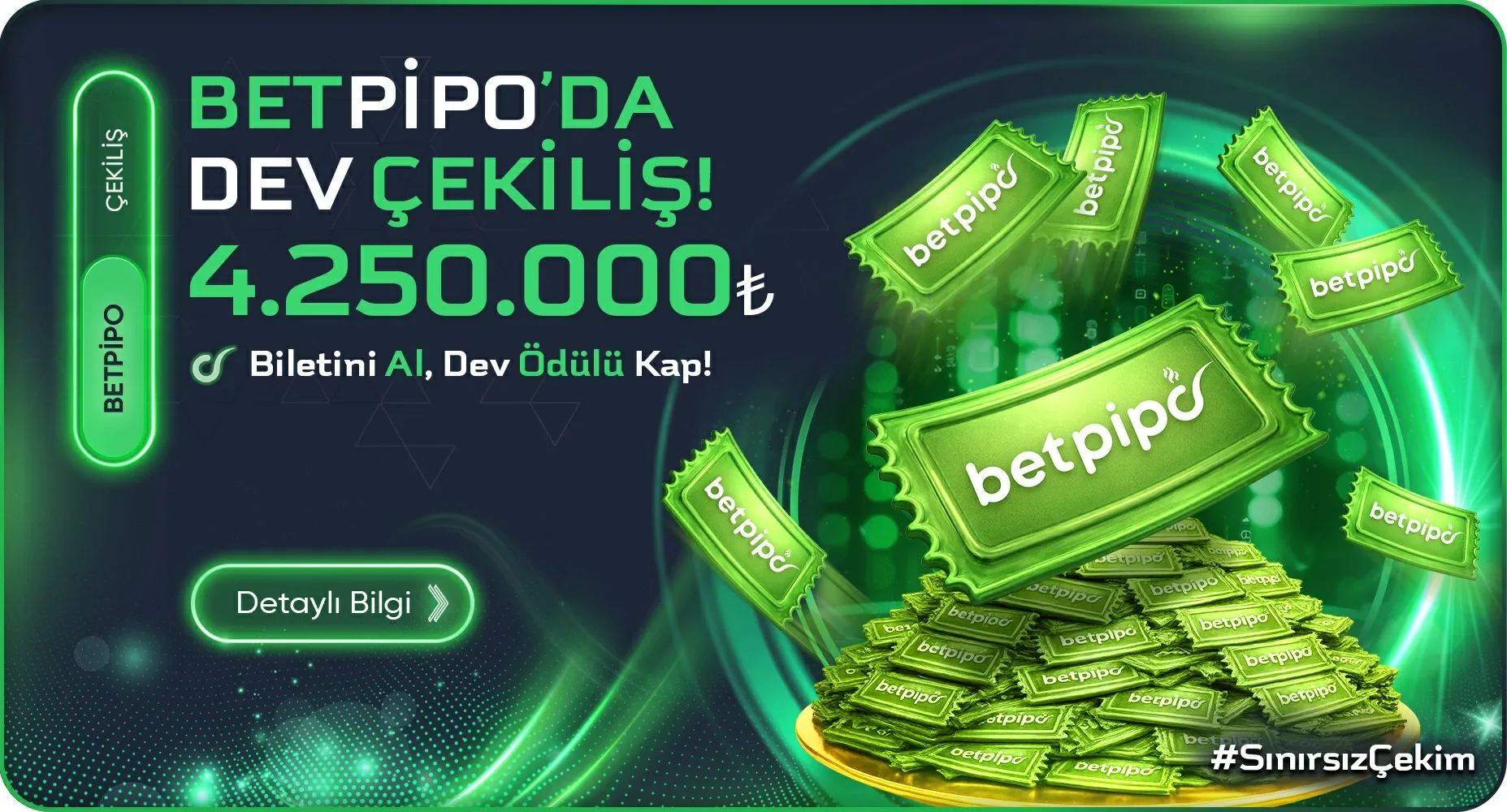 Betpipo aylık çekilişi – 4.250.000 ₺ dev ödül!