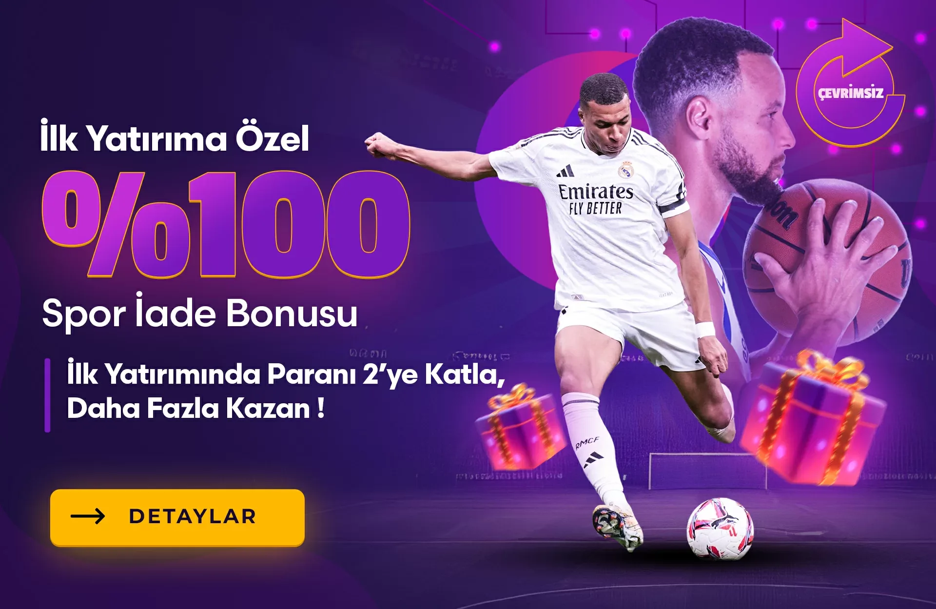 %100 ilk bahis iade bonusu