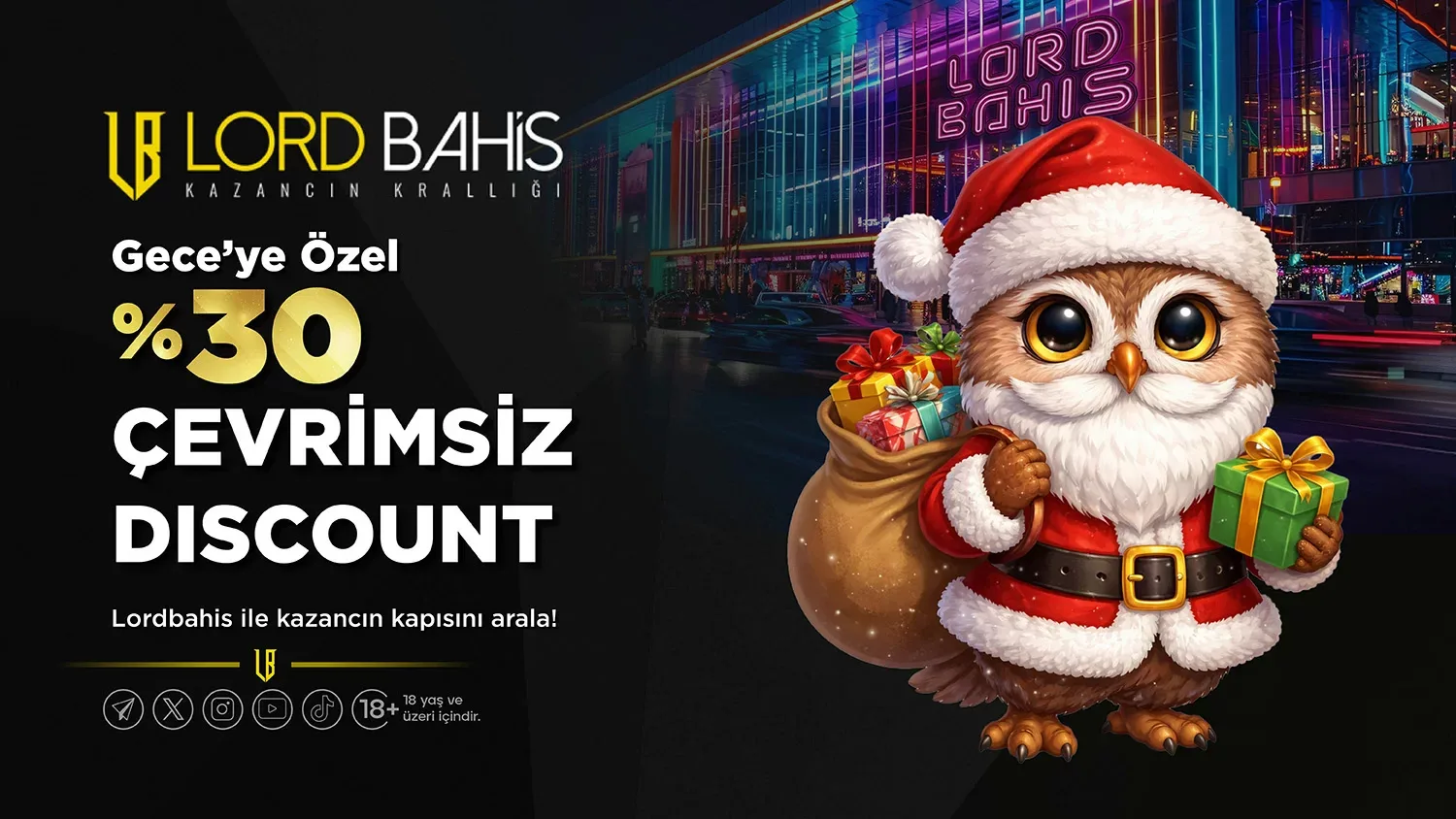 Geceye özel %30 discount