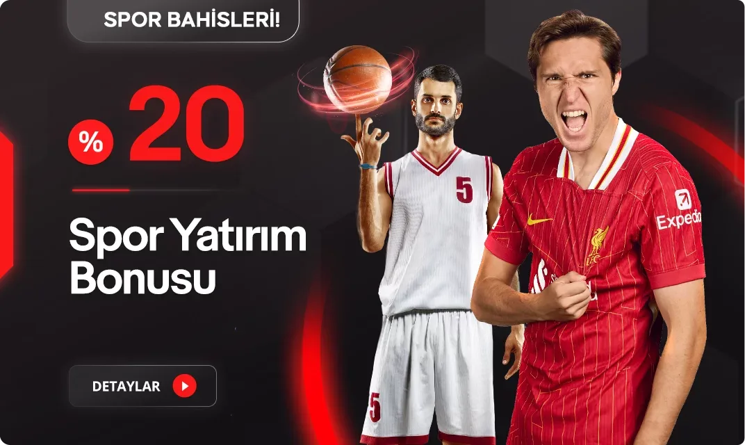 Çevrimsiz %20 spor yatırım bonusu