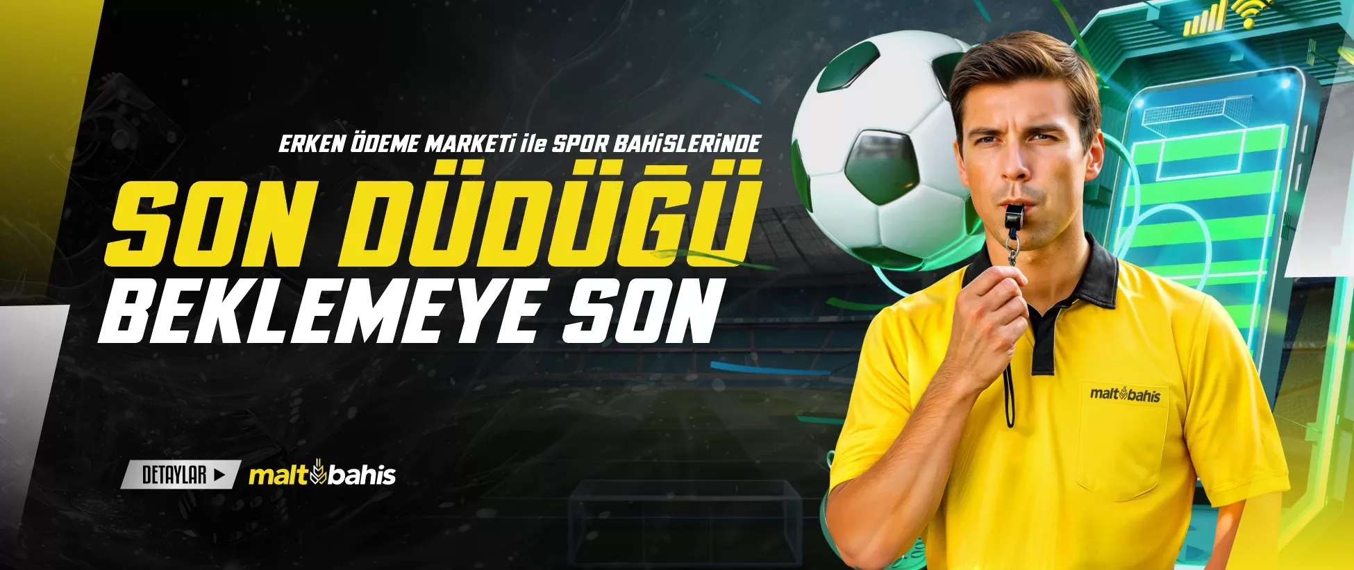 Erken ödeme marketı ıle spor bahıslerınde son düdüğü beklemeye son!