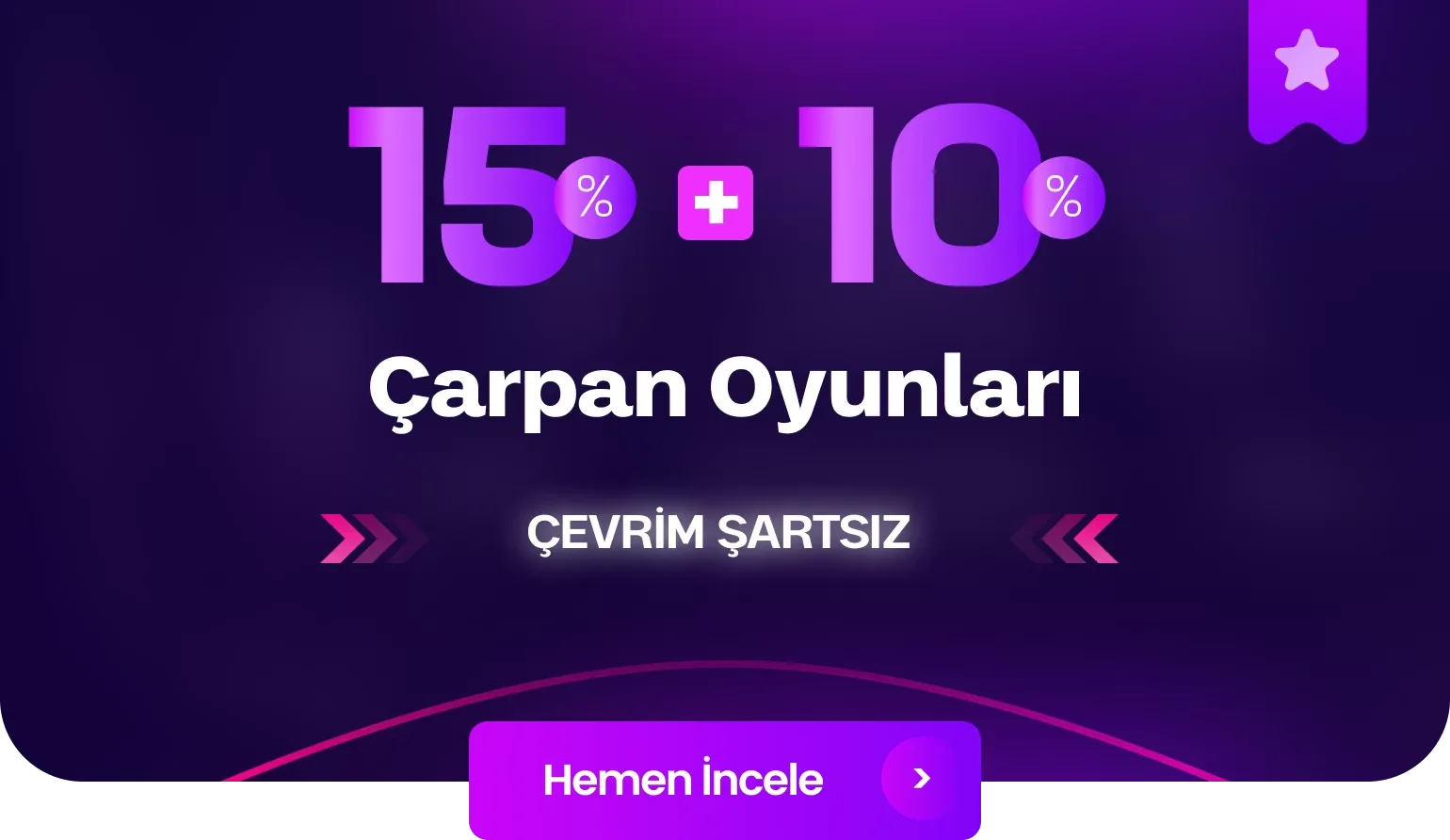 %15+10 çevrimsiz çarpan (crash) oyunları bonusu!