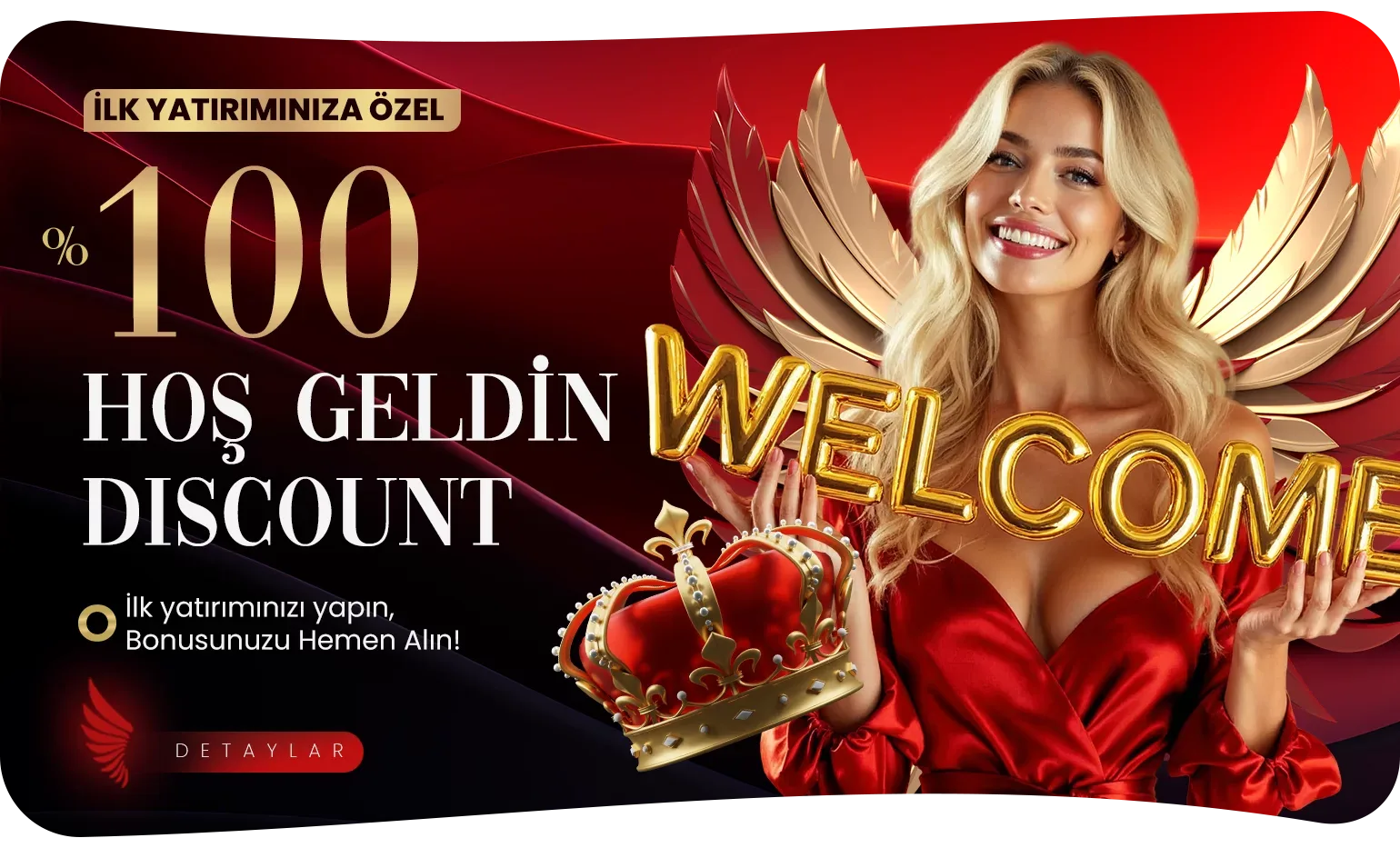 %100 hoşgeldin discount
