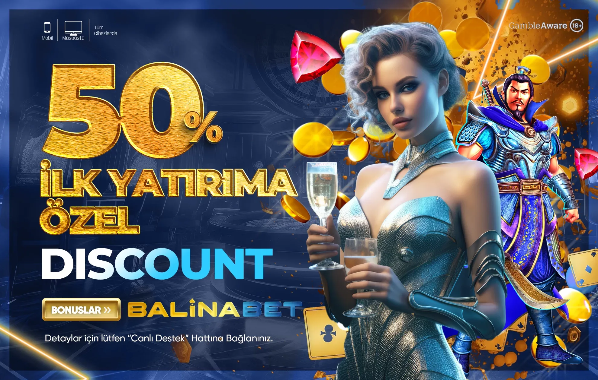 %50 ilk yatırıma özel casino discount