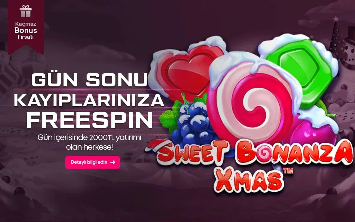 Gün sonu kayıplarınıza freespin!