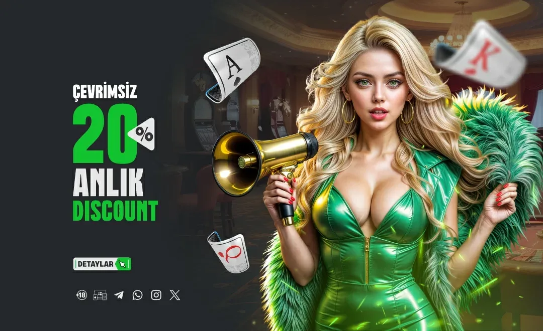 Çevrimsiz %20 anlık discount