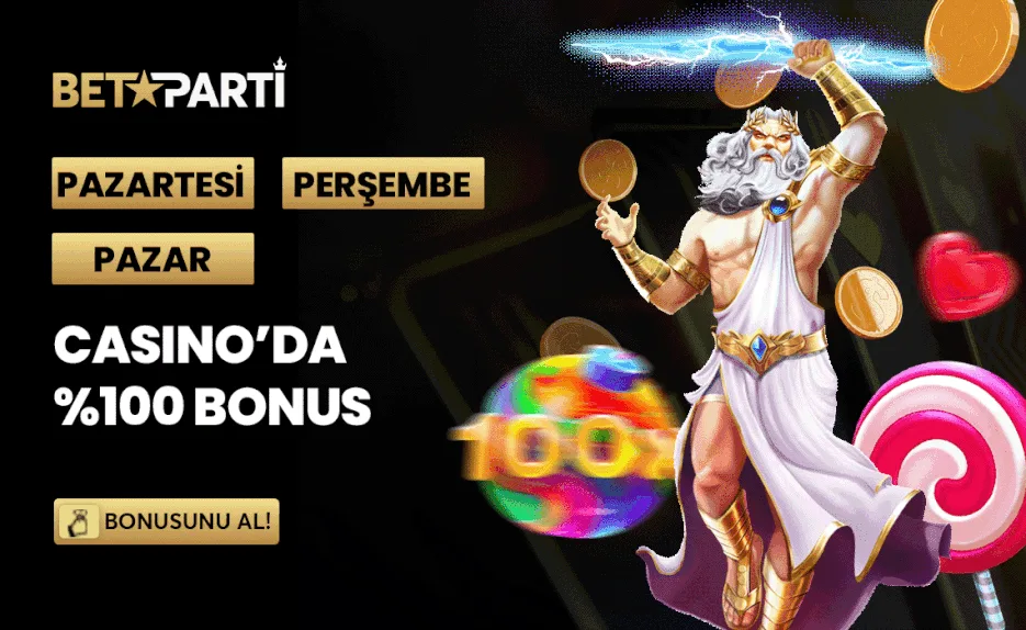Pazartesı - perşembe - pazar 20.000 tl %100 casıno yatırım bonusu