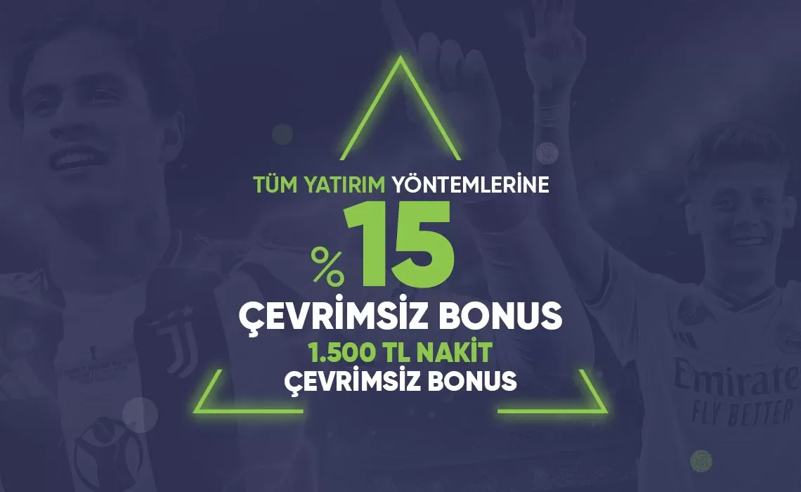 %15 çevrimsiz spor bonusu