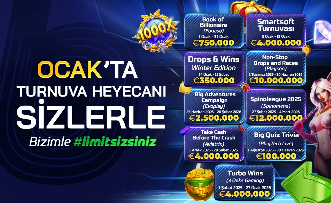 Ocak ayı turnuva takvimi