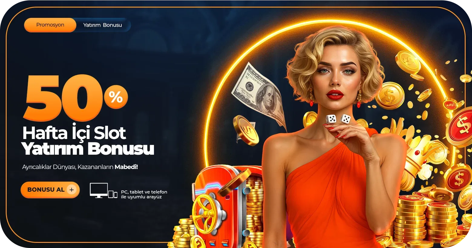 %50 haftaiçi slot yatırım bonusu