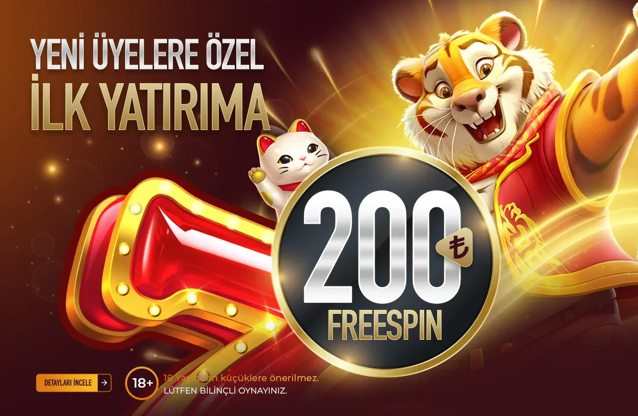 İlk yatırım 200 ₺ freespin bonusu