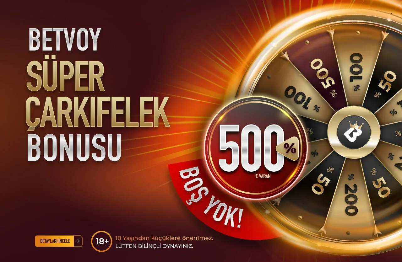 Betvoy %500 şans çark