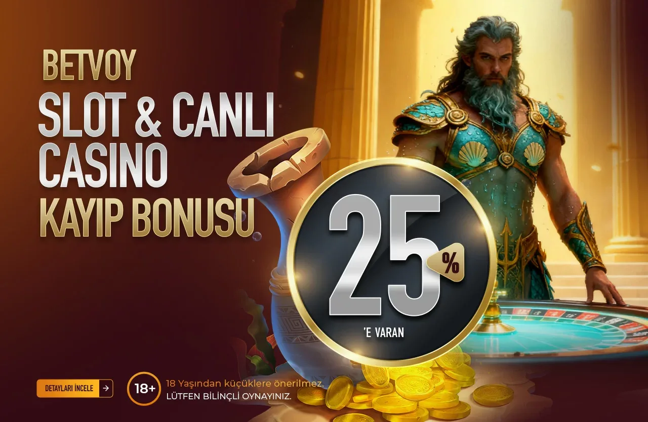 Slot & canlı casıno kayıp bonusu %25