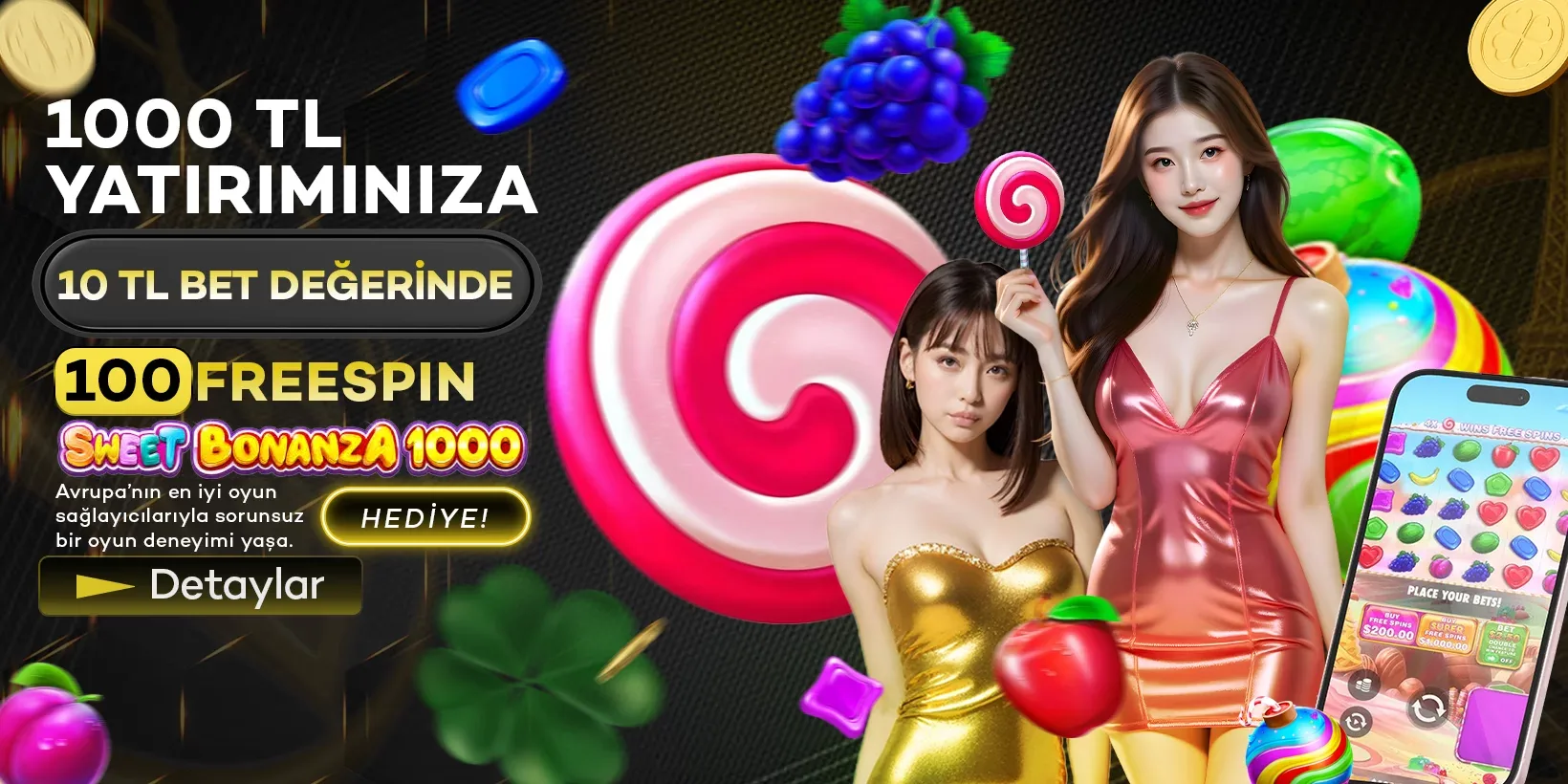 1000 tl yatırıma 100 freespin 10 tl bet