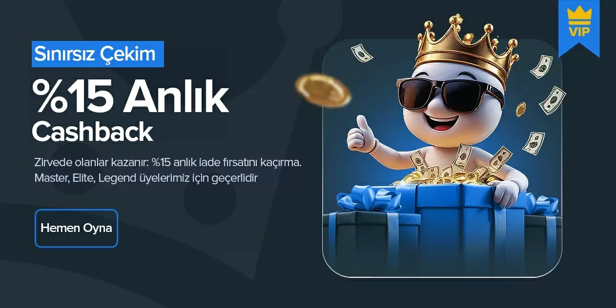 %15 anlık cashback