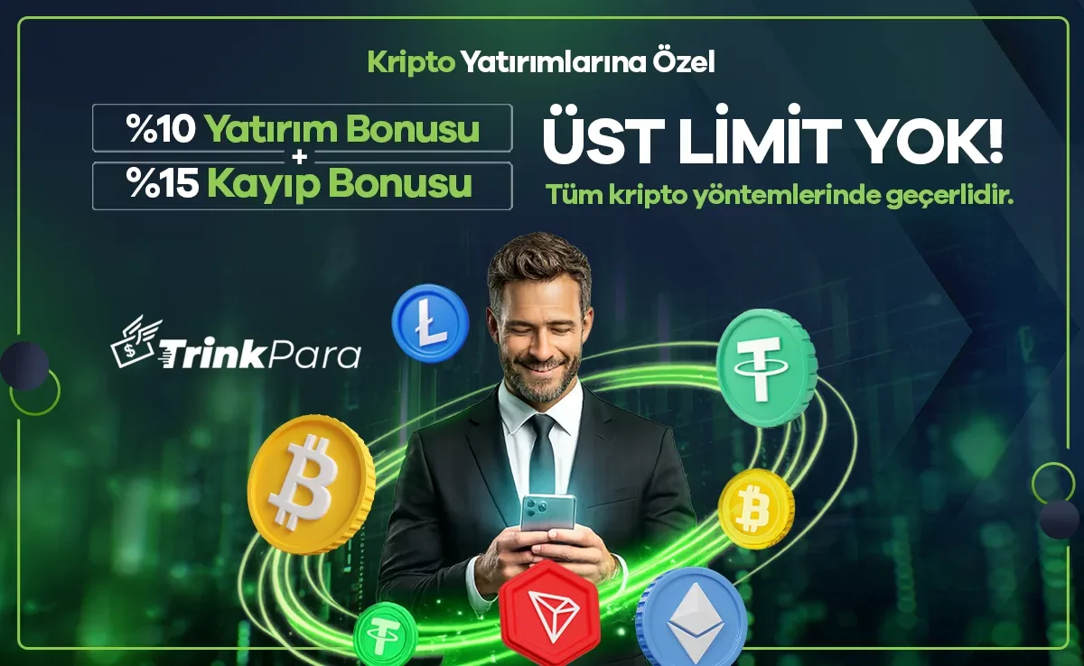 Kripto yatırımlarına özel: %10 yatırım bonusu + %15 kayıp bonusu