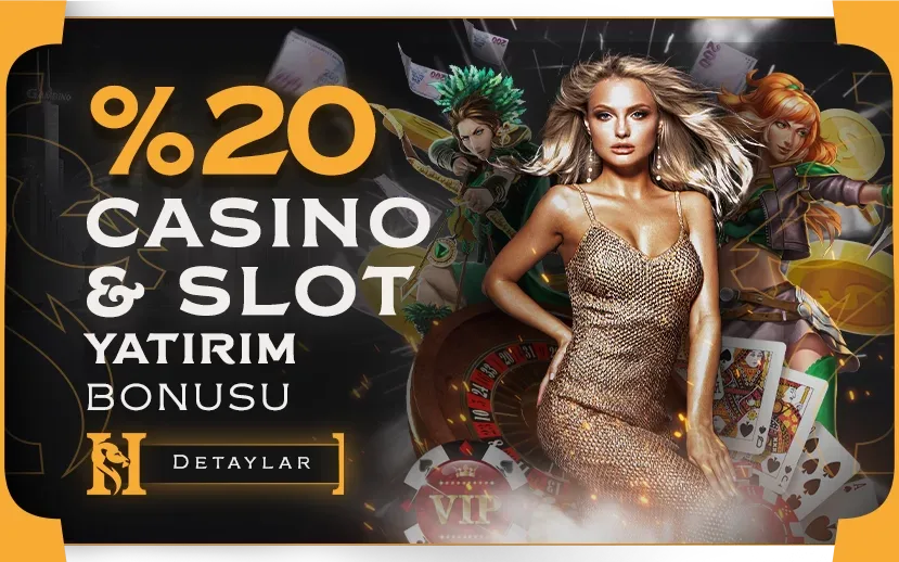 %20 casino & slot yatırım bonusu