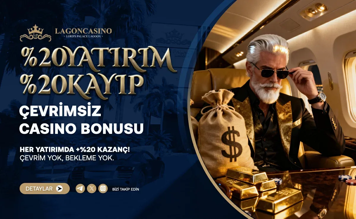 Çevrimsiz casino %20 yatırım & %20 kayıp bonusu
