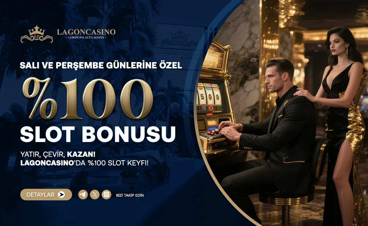 Salı ve perşembe %100 slot bonusu