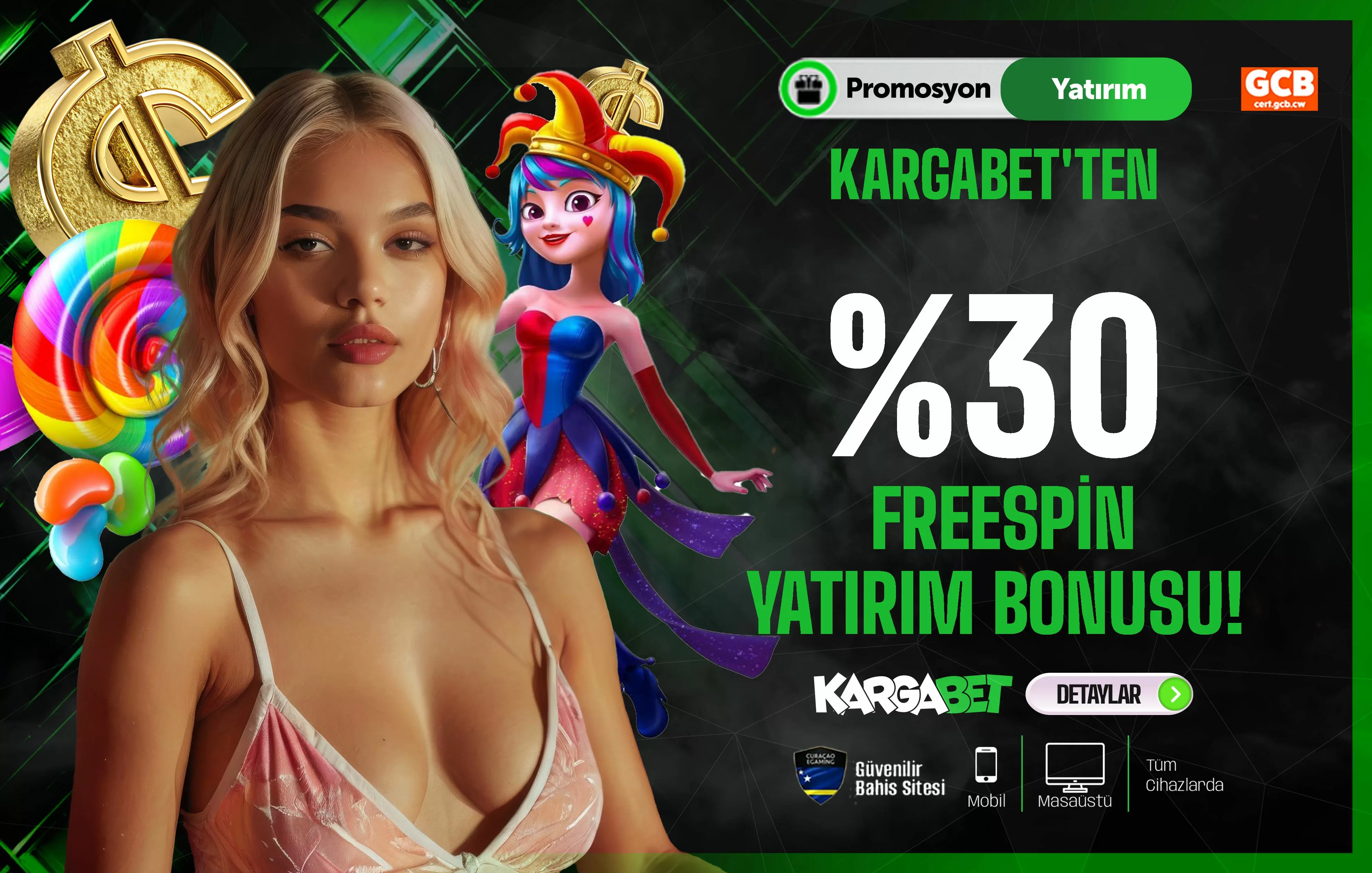 Kargabet'ten çevrımsız %30 freespın yatırım bonusu !