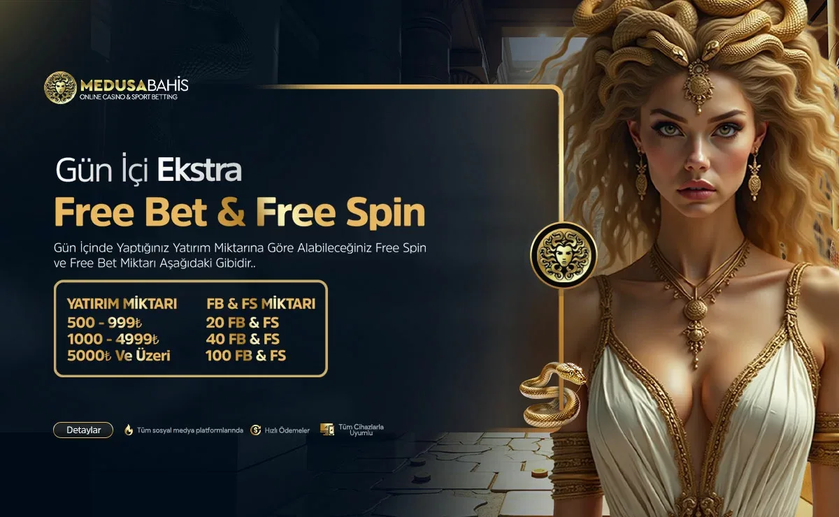 Gün içi ekstra free bet & free spin!