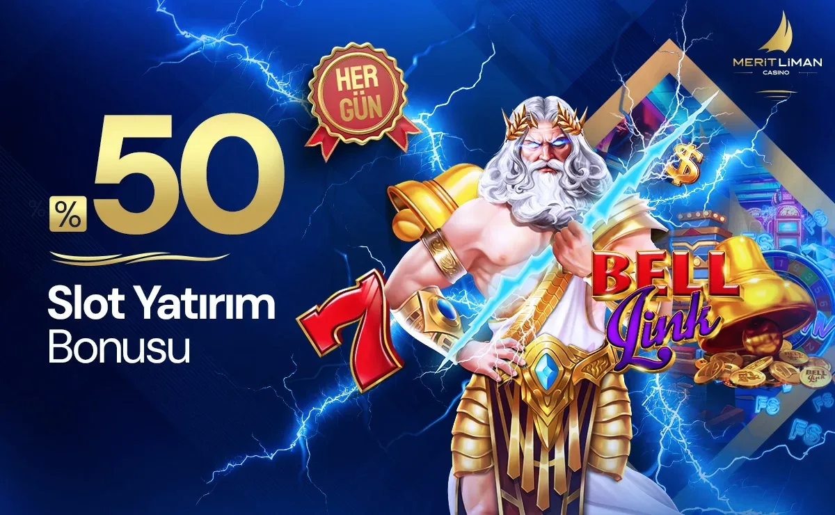 Her gün %50 slot yatırım bonusu