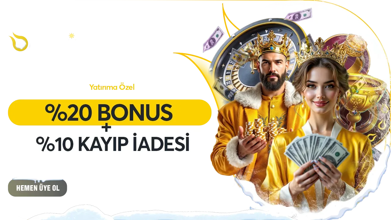 Yatırıma özel %20 bonus + %10 kayıp iadesi!