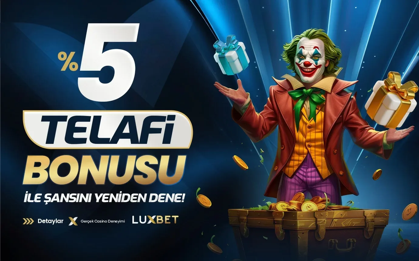 %5 telafı bonusu ile şansını yenıden dene
