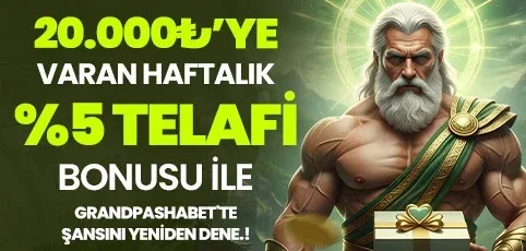 Haftalık %5 telafi bonusu!