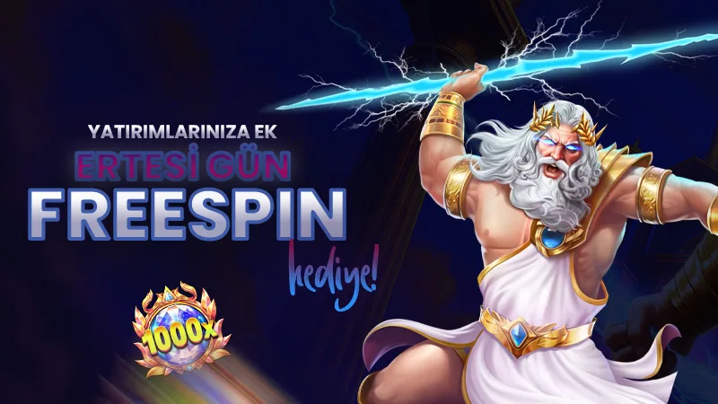 Yatırımlarınıza ek ertesi gün dede freespin hediye!