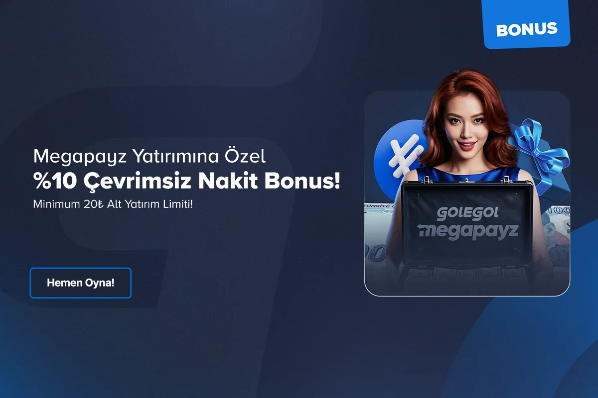 Megapayz yatırımlarına %10 çevrimsiz bonus!