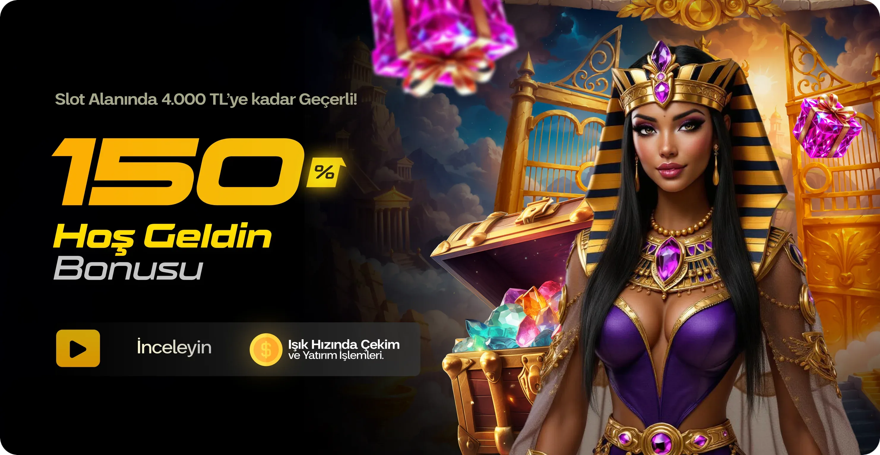%150 hoşgeldin bonusu