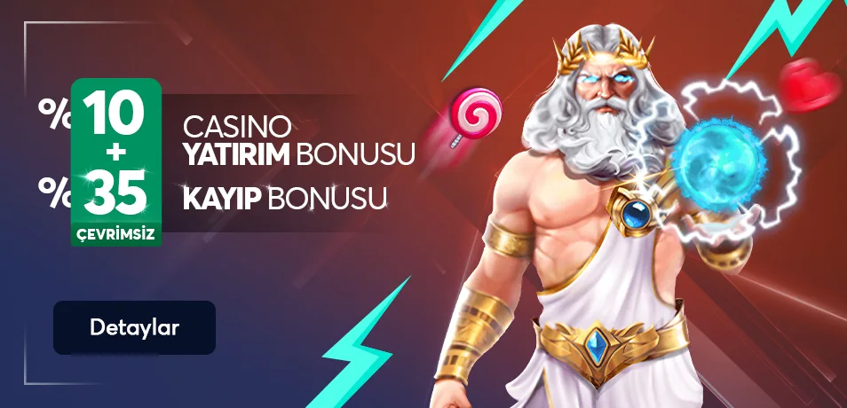 %10 çevrimsiz casino yatırım bonusu + %35 kayıp bonusu!