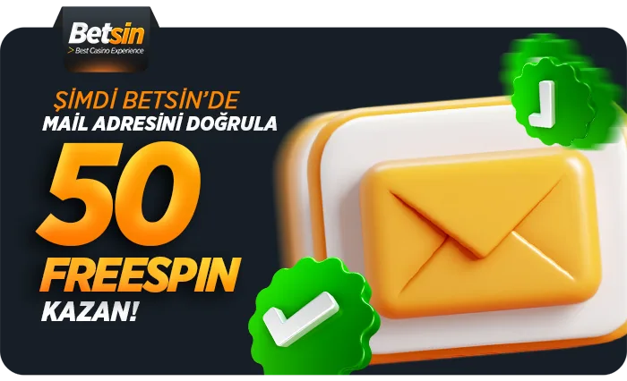 Mail adresini doğrula 50 freespin kazan