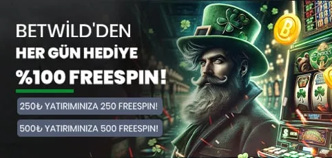 Her gün hediye %100 freespin !