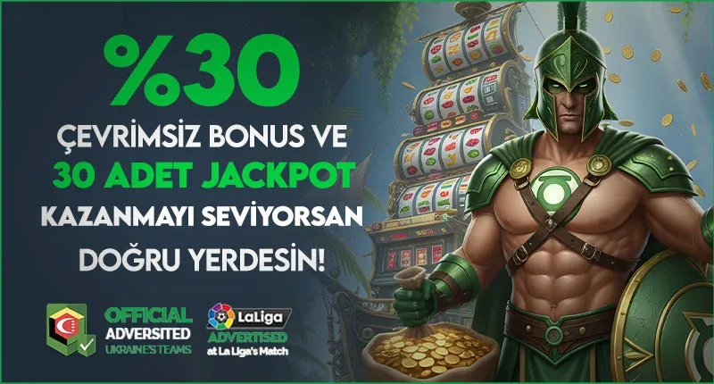%30 çevrimsiz bonus ve 30 adet freespin